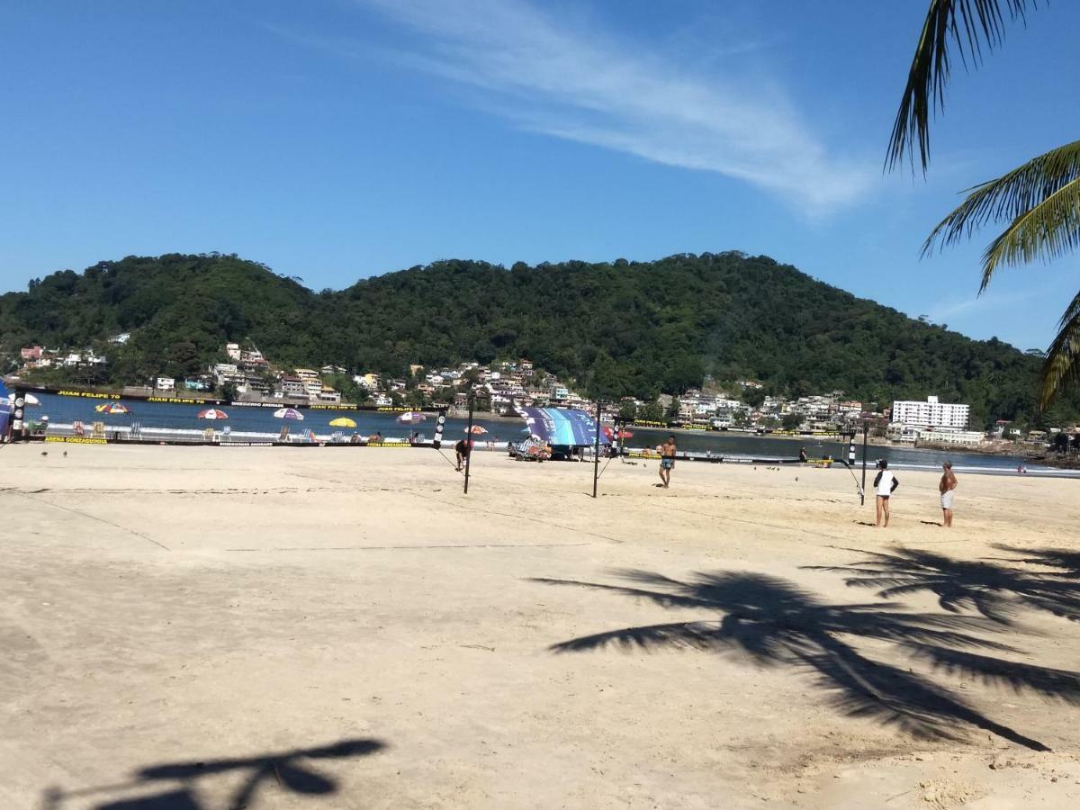 Apto pé na areia São Vicente Exterior foto